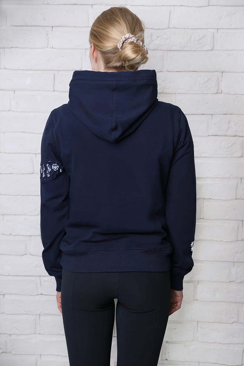 Flower Hoodie Navy