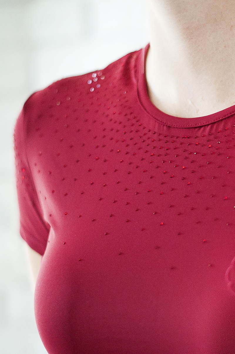 Rose Training Shirt Burgundy