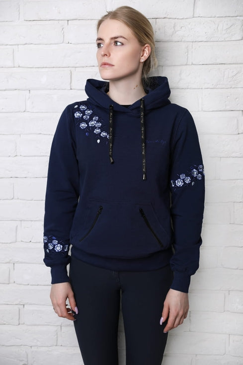 Flower Hoodie Navy